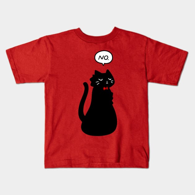 No Black Cat Kids T-Shirt by saradaboru